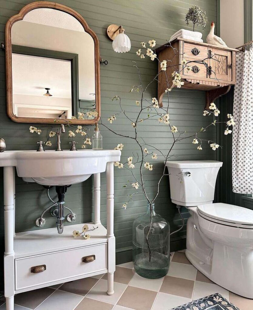 rustic farmhouse bathroom idea