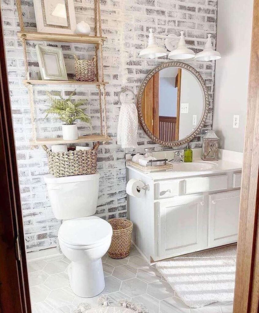 rustic farmhouse bathroom