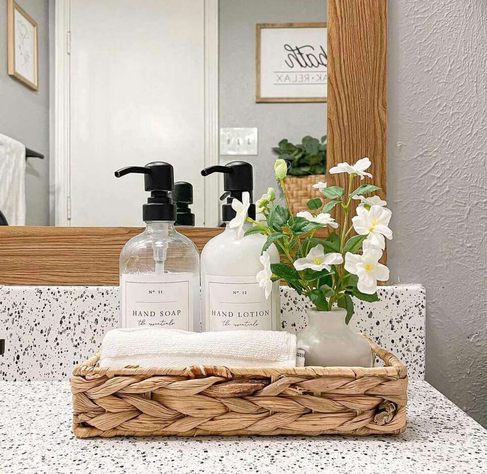 bathroom counter decor