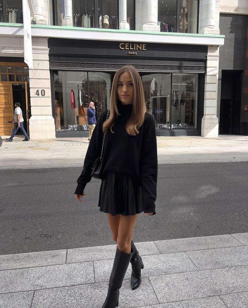 Cute outfits with black sweater best sale