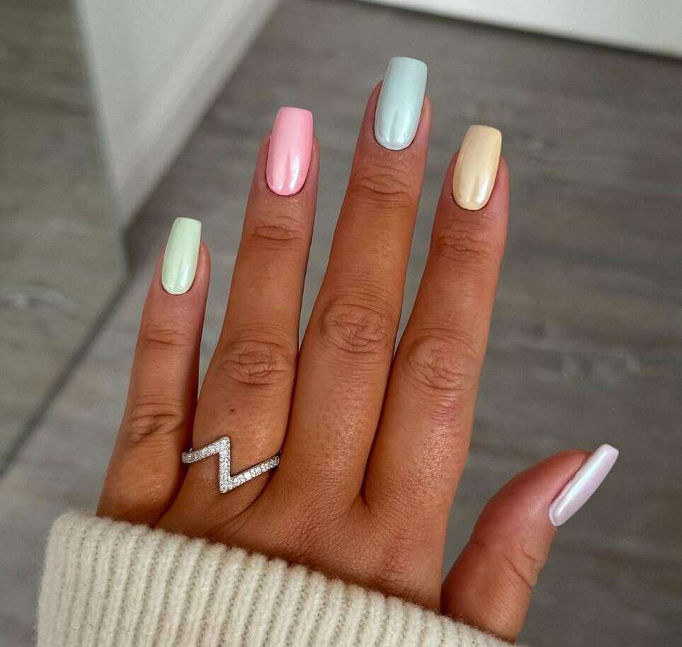 pastel birthday nails