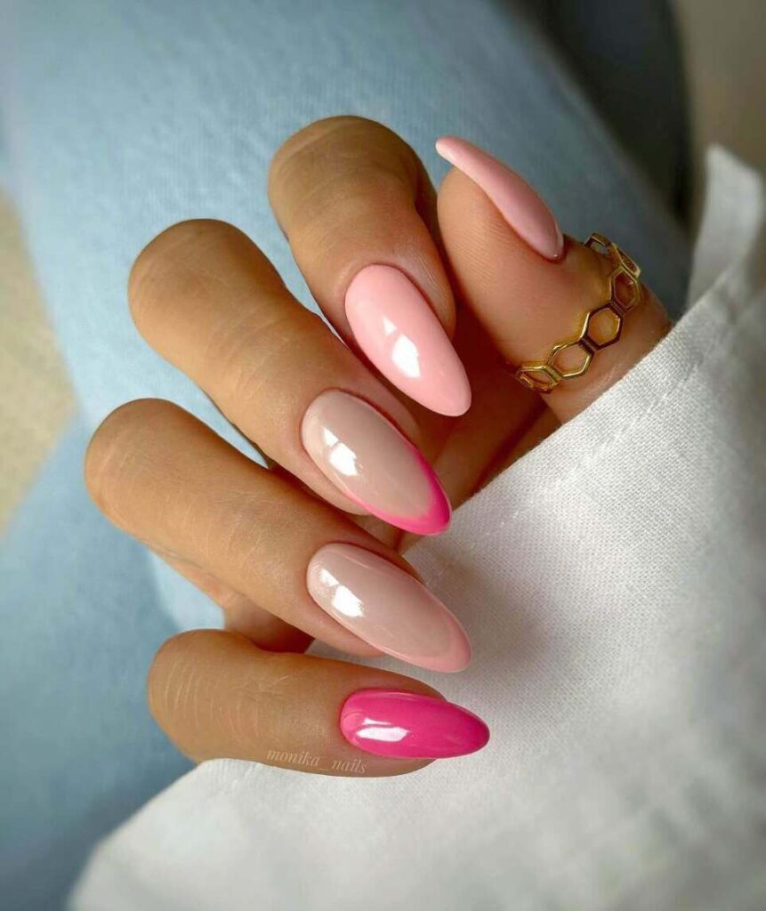 pink birthday nails