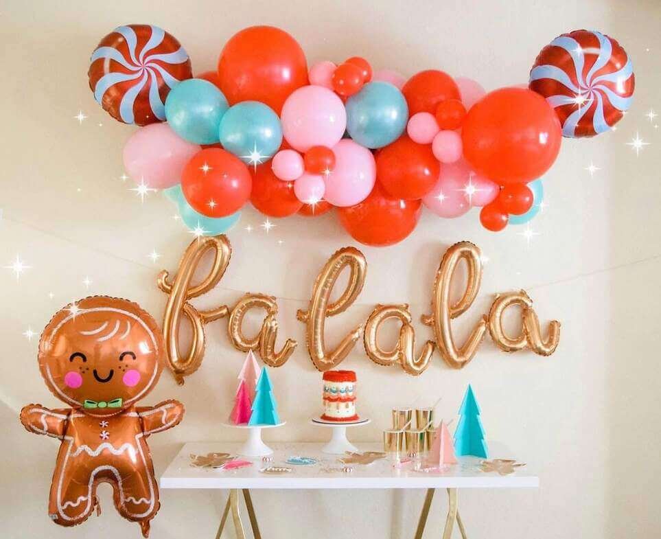 christmas balloon decoration ideas for the wall