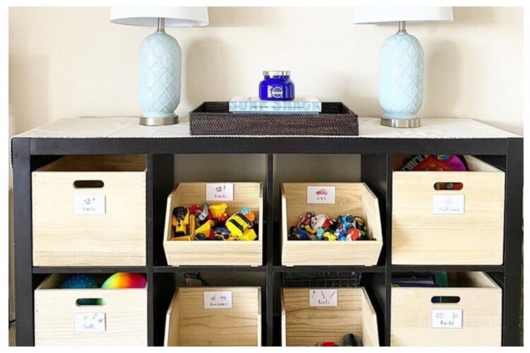 how to organize toys in living room