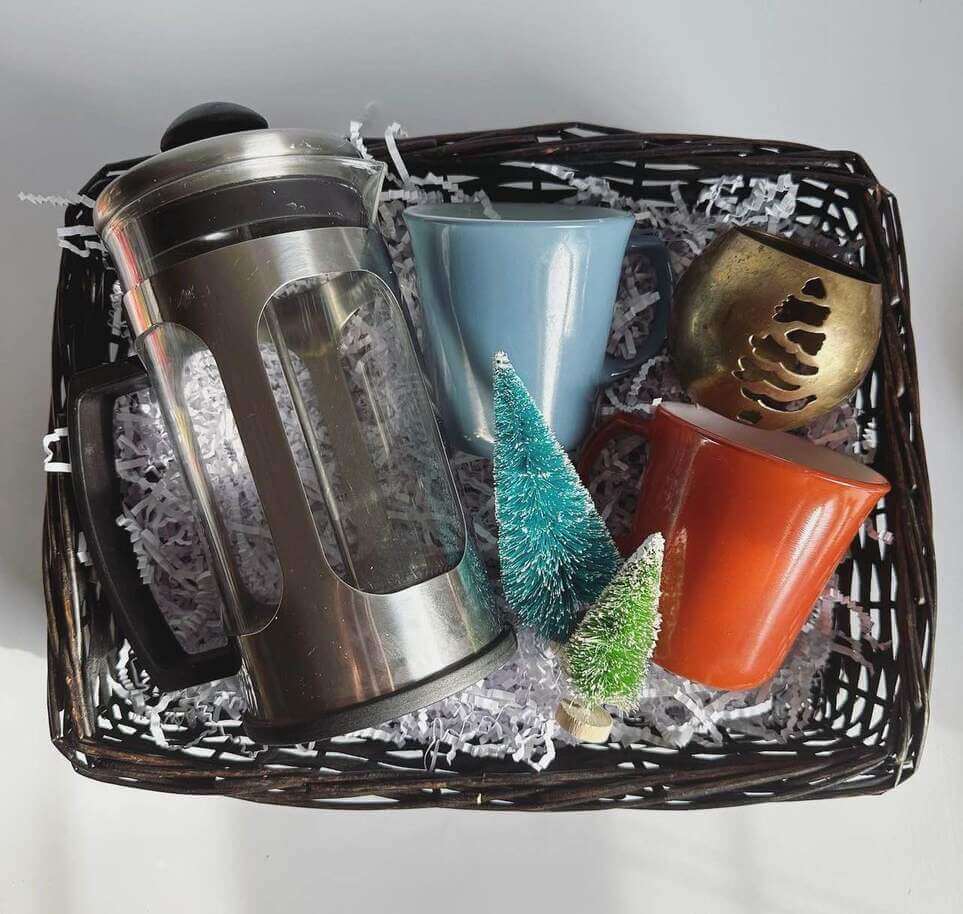 christmas coffee basket ideas