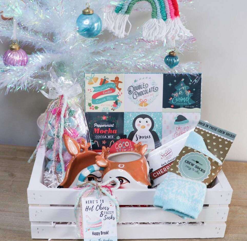 christmas coffee basket ideas