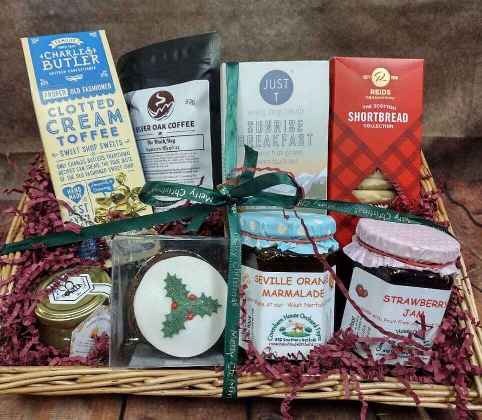 Christmas coffee basket ideas