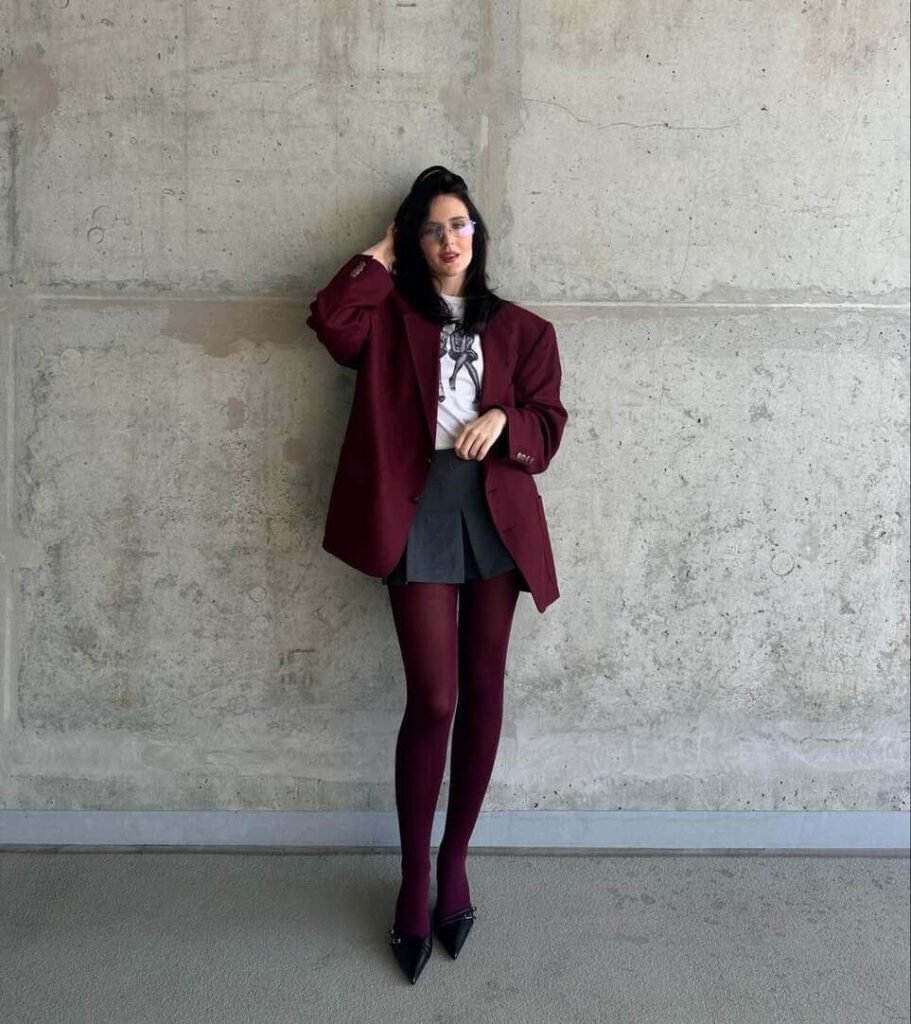 chic burgundy outfit ideas