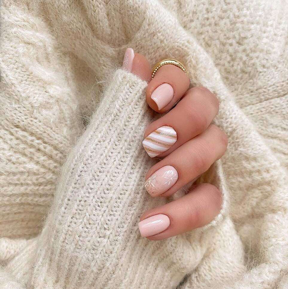 neutral winter nail designs