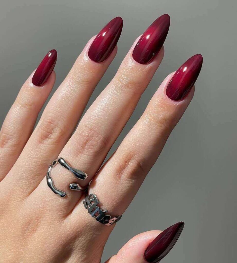 burgundy winter nail ideas