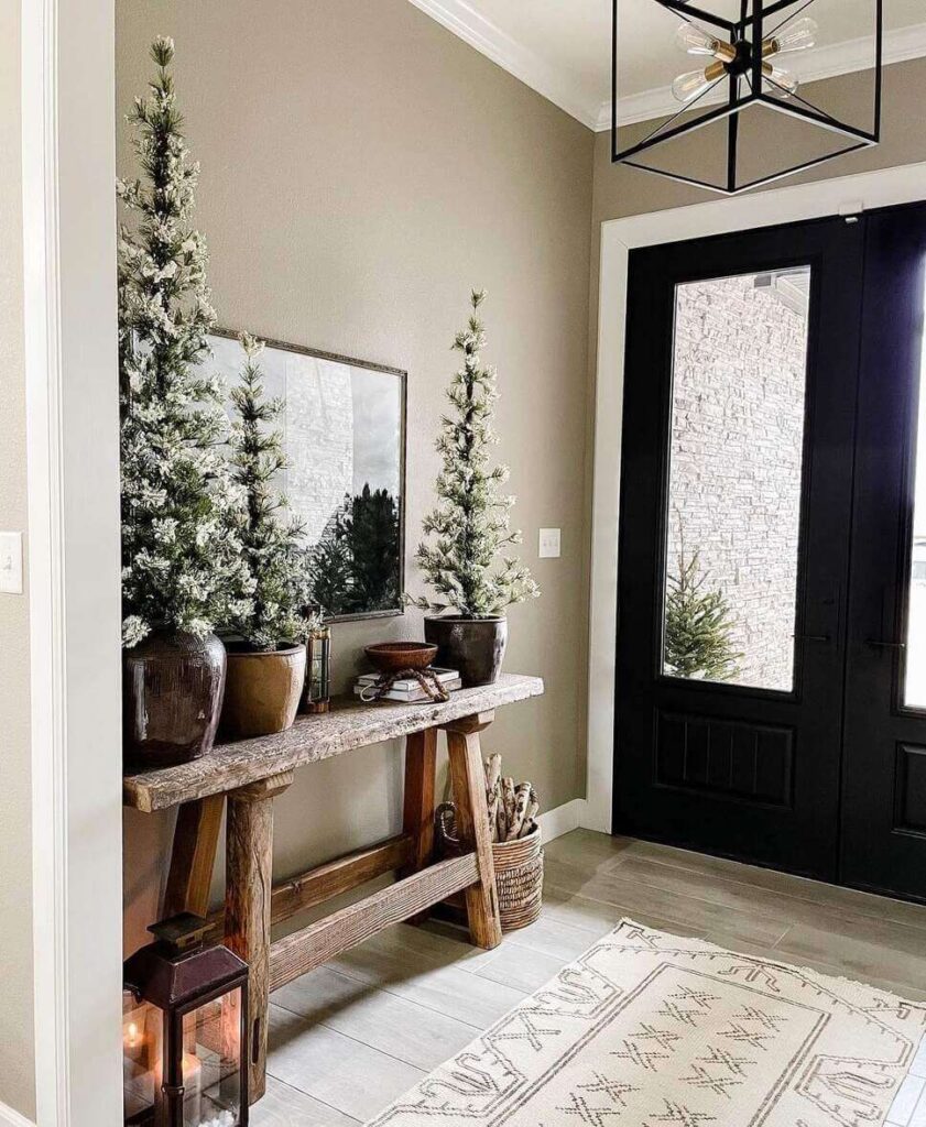 winter decor ideas for the entryway