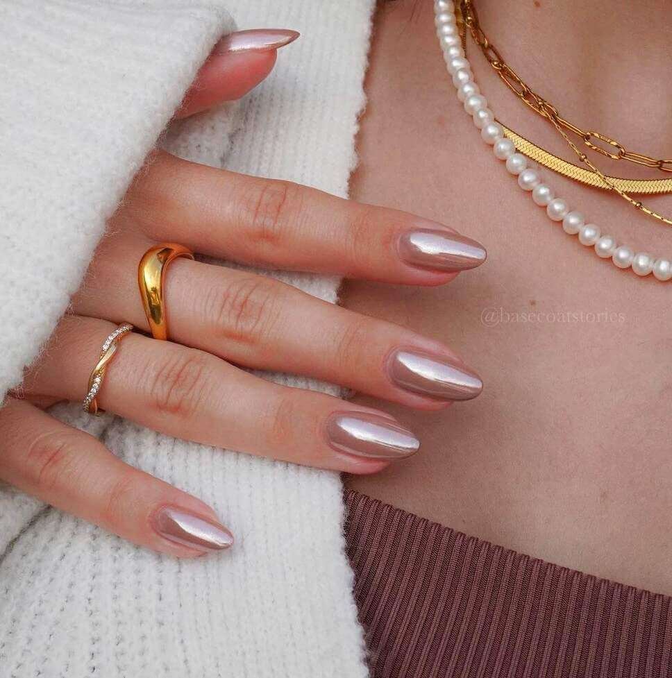 elegant chrome nail designs