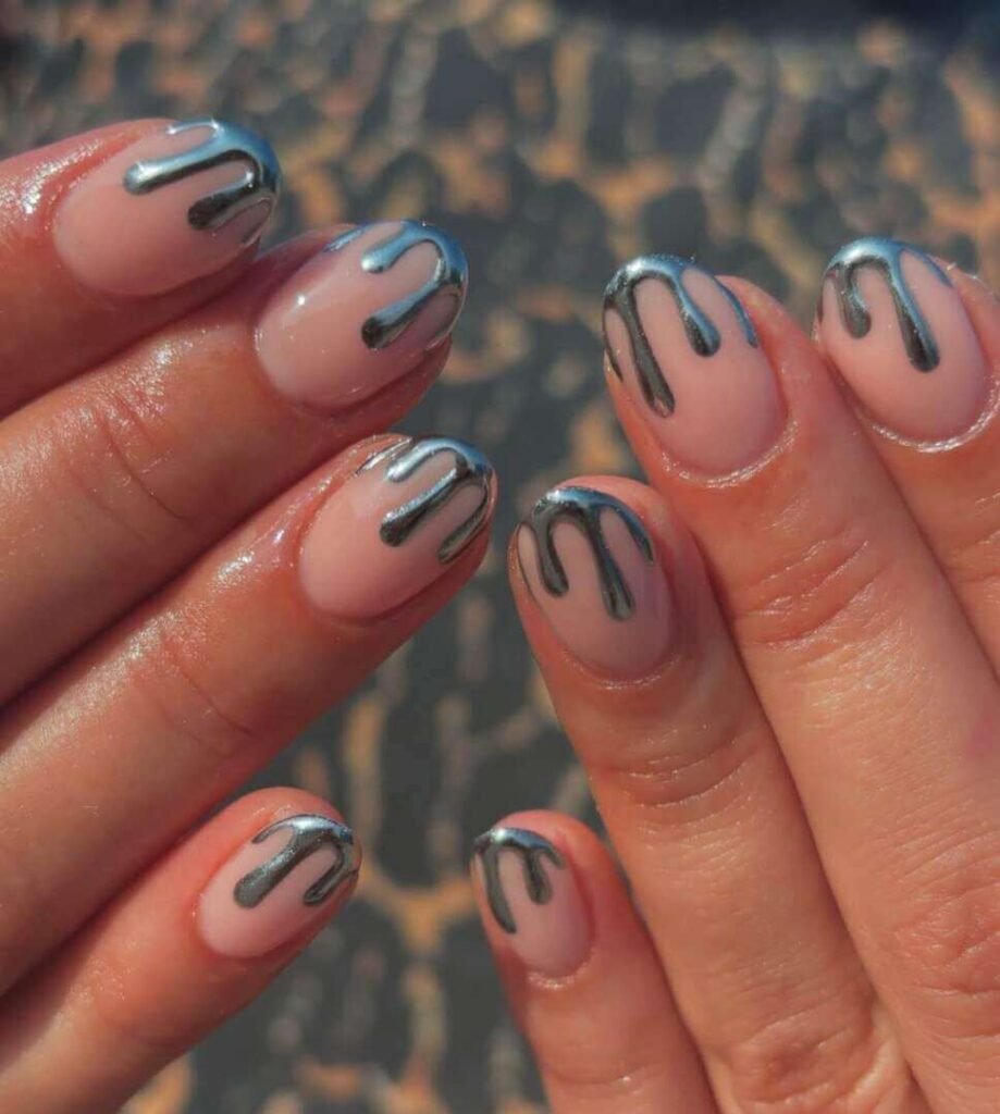 chrome nail art