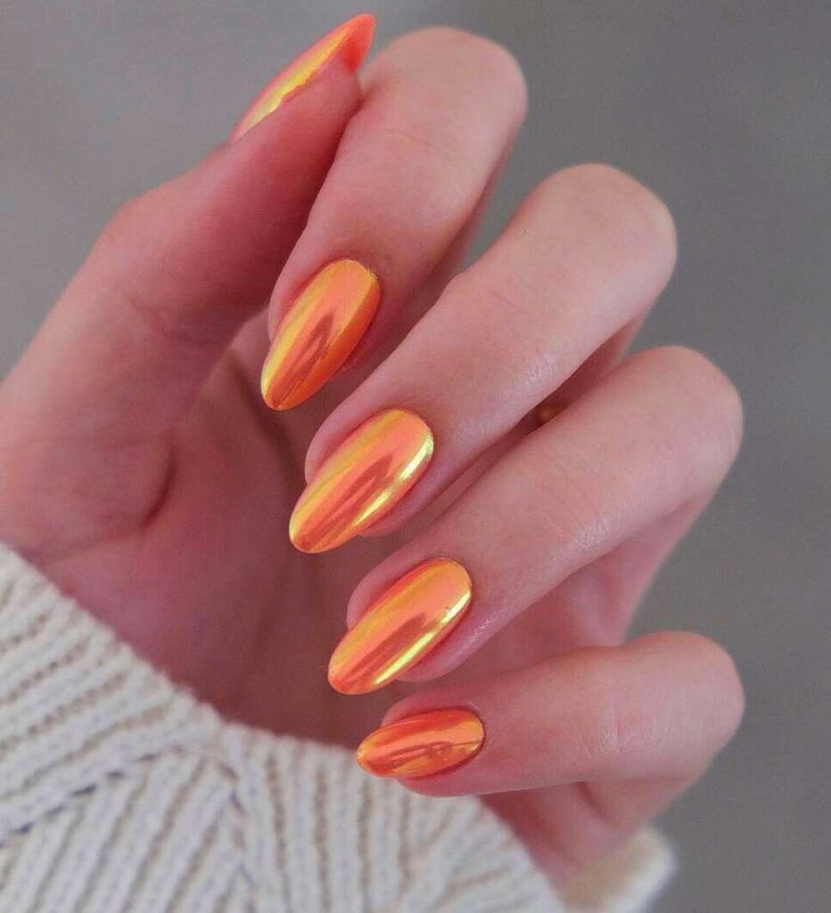 bold chrome nail designs