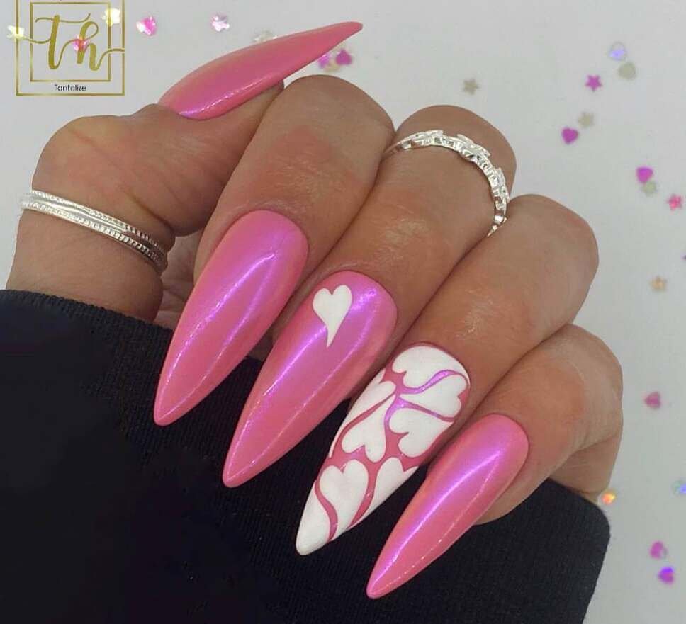 stiletto Valentines nail designs