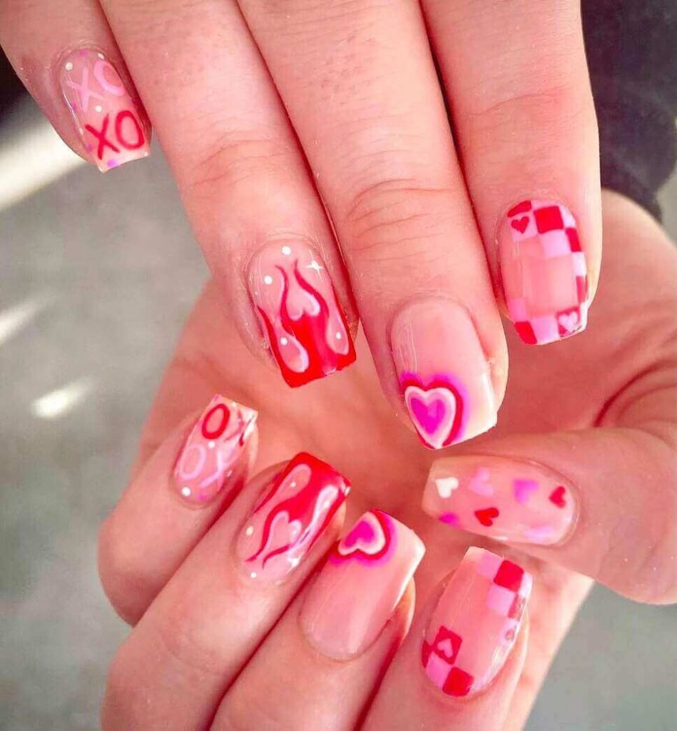 cute Valentine's day nail designs