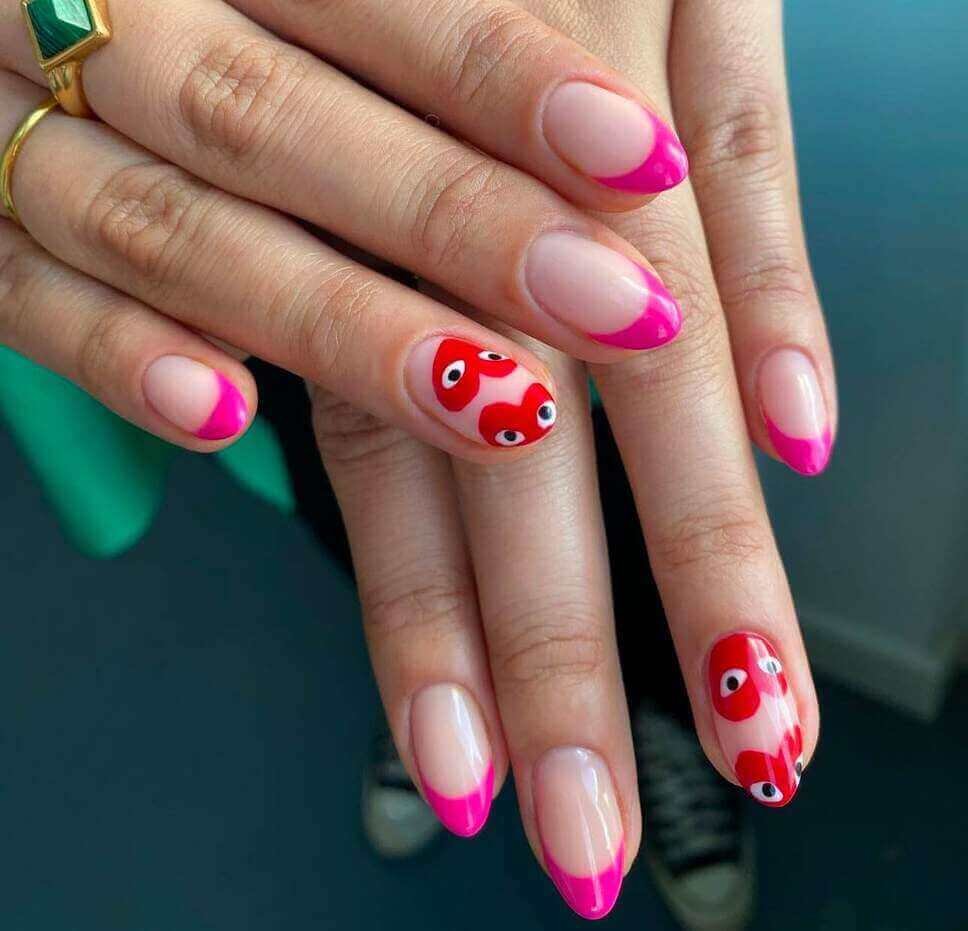 cute Valentines nail designs