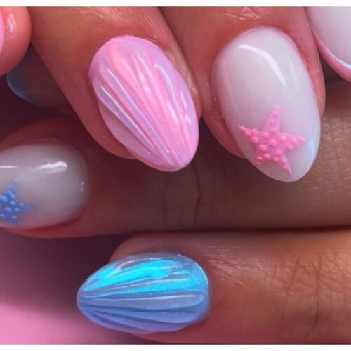 baby shower nail ideas