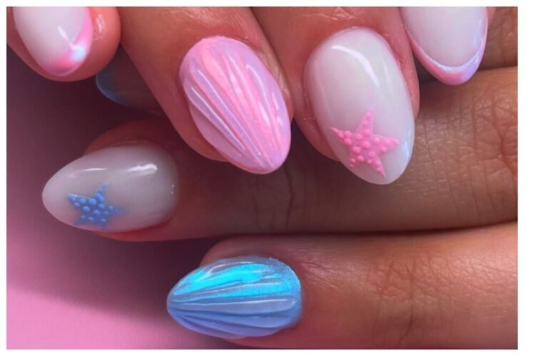 baby shower nail ideas