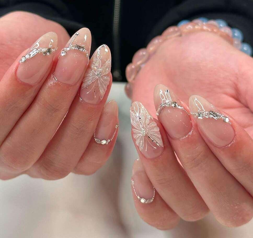 gel butterfly nail designs