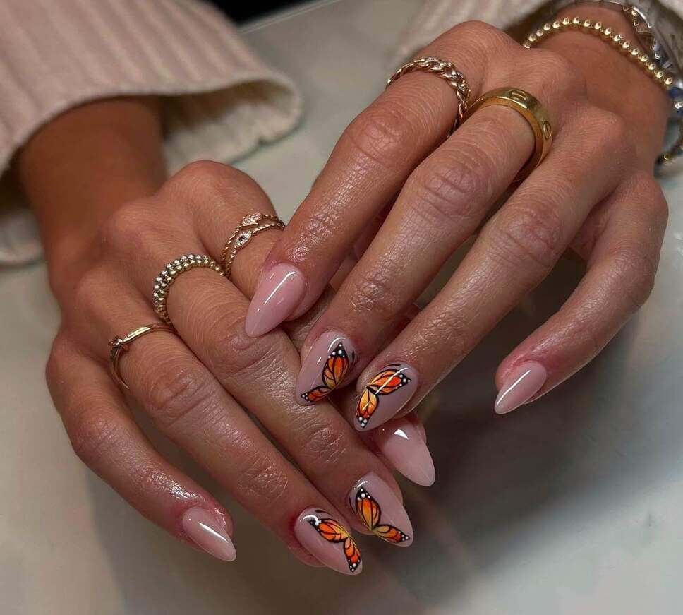 butterfly nail designs