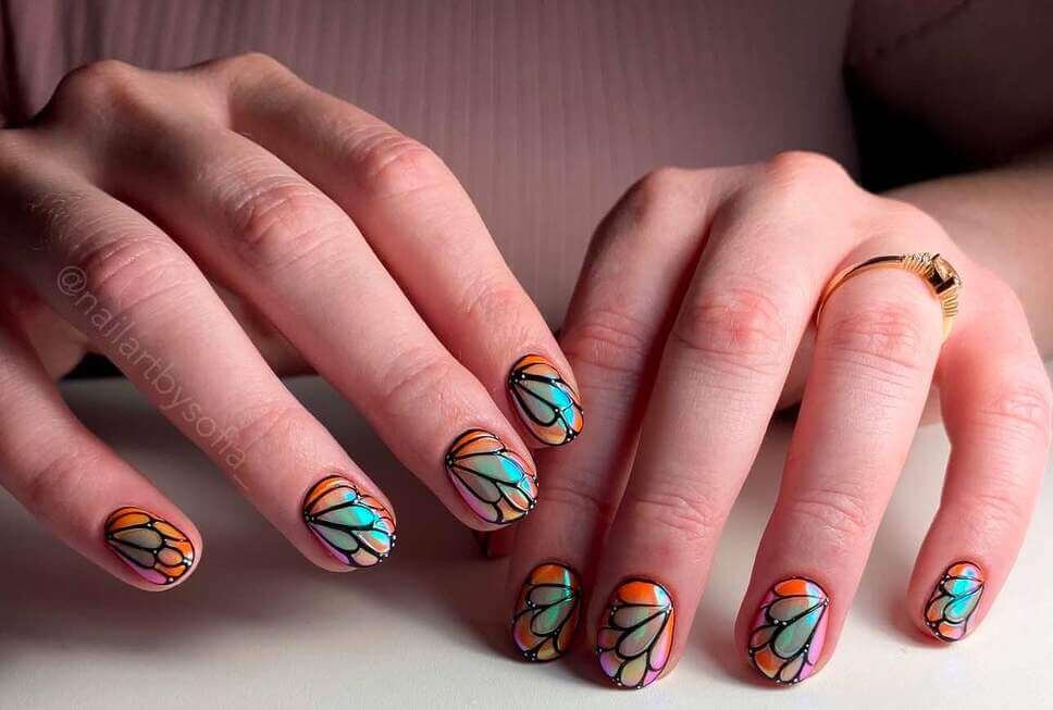 butterfly nail ideas