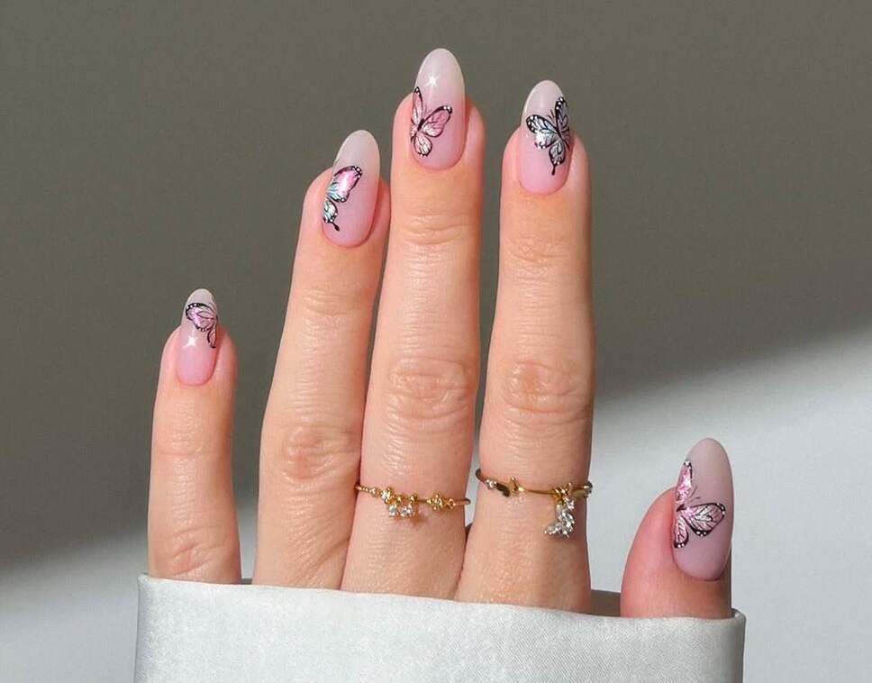 butterfly nail designs