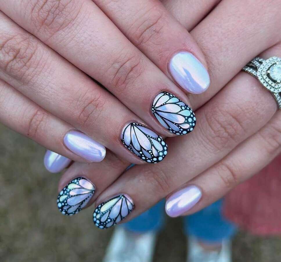 butterfly nail designs