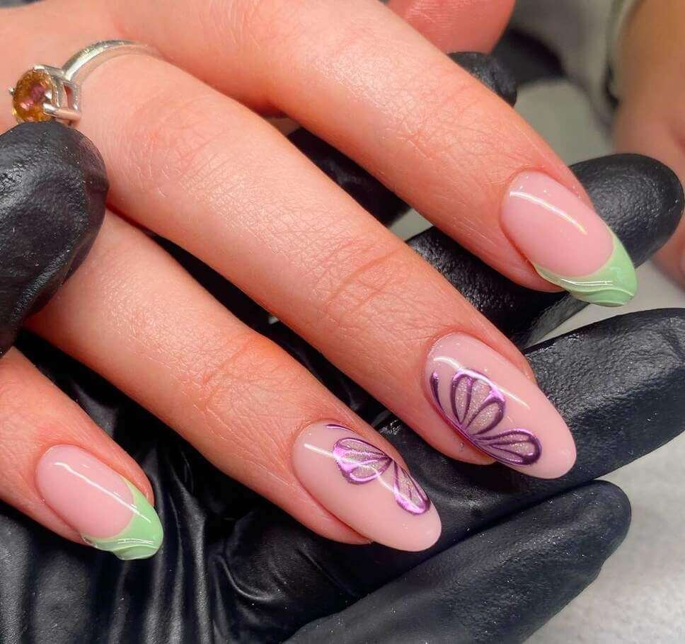 butterfly nail designs