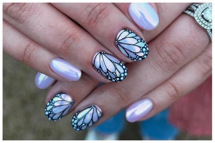 butterfly nail designs