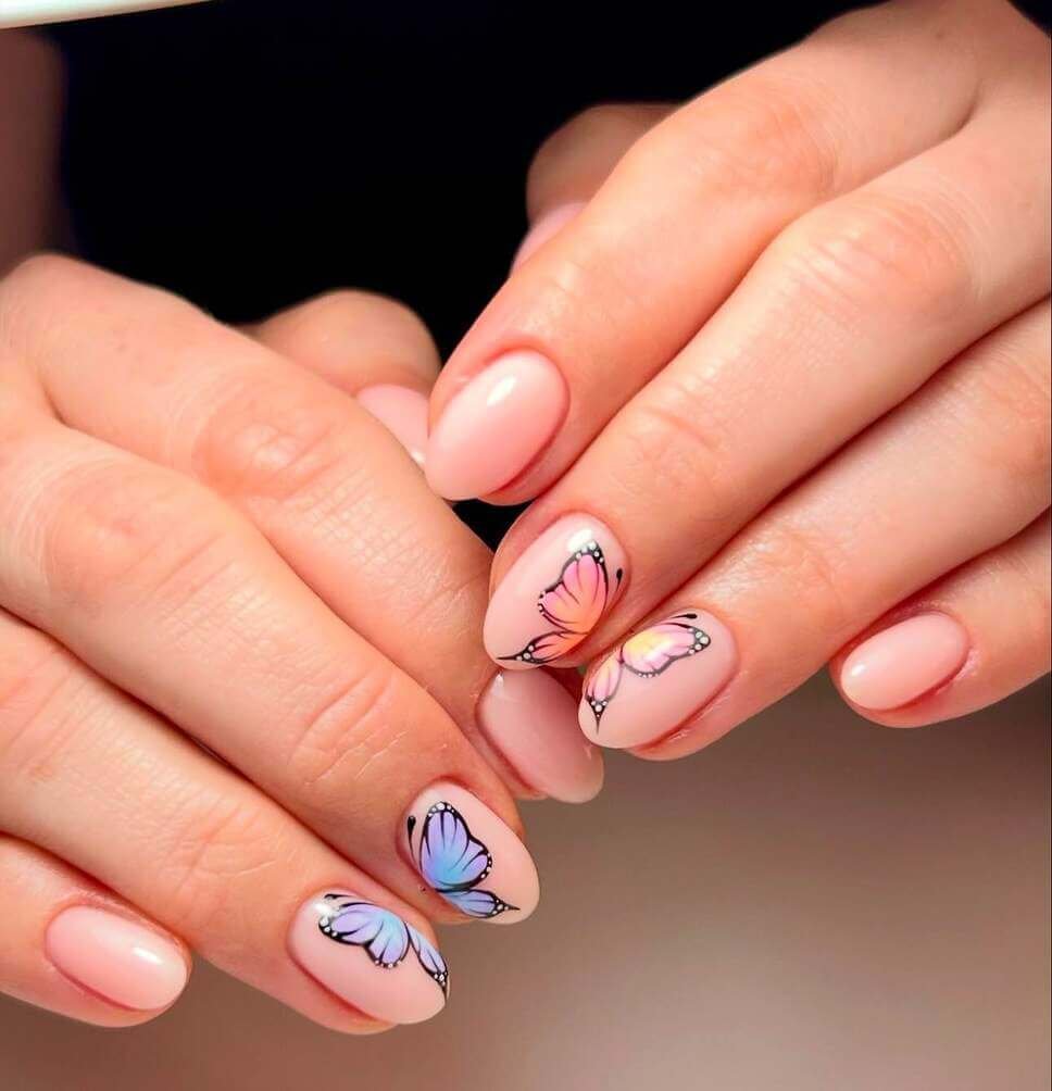 butterfly nail designs