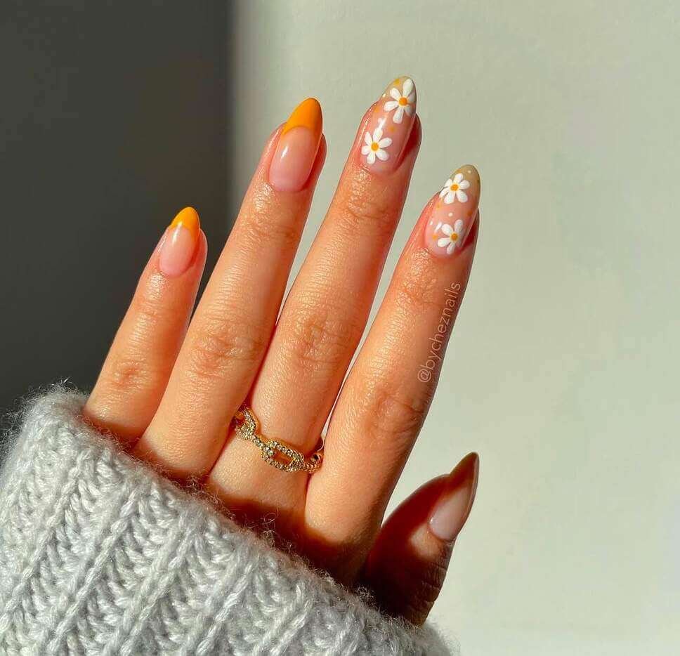 floral pastel nail designs