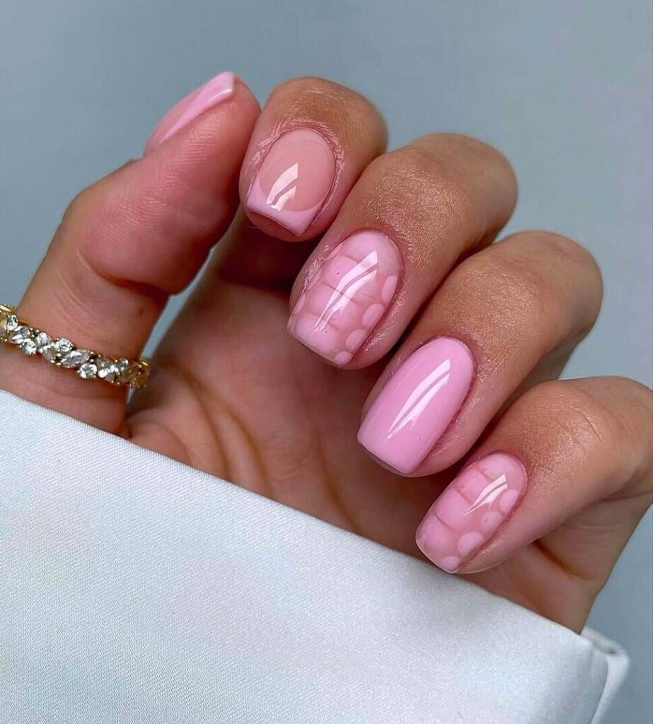 pink pastel nail designs