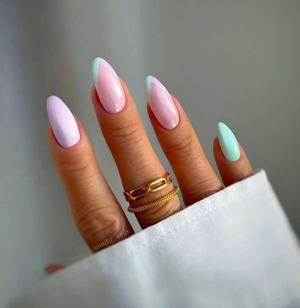 French tip pastel nail ideas