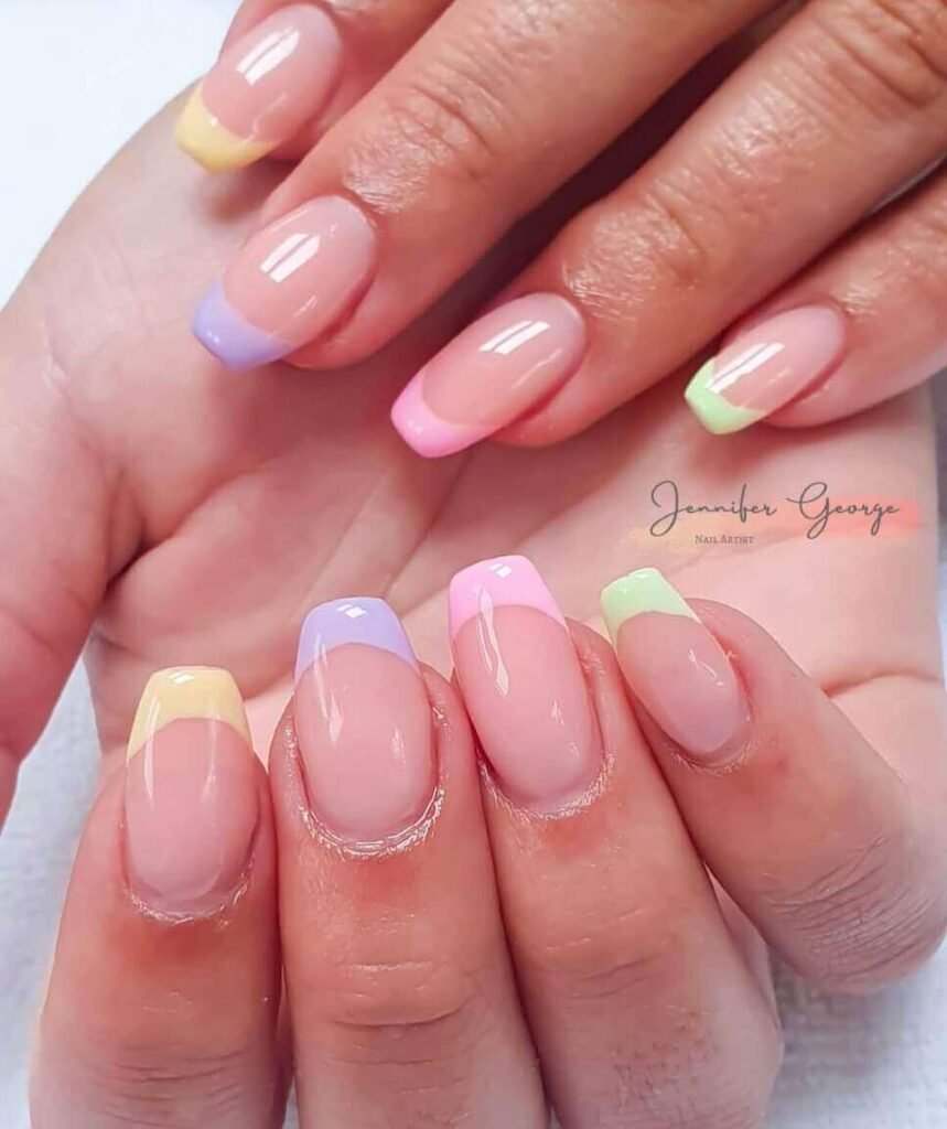 colorful pastel nail ideas