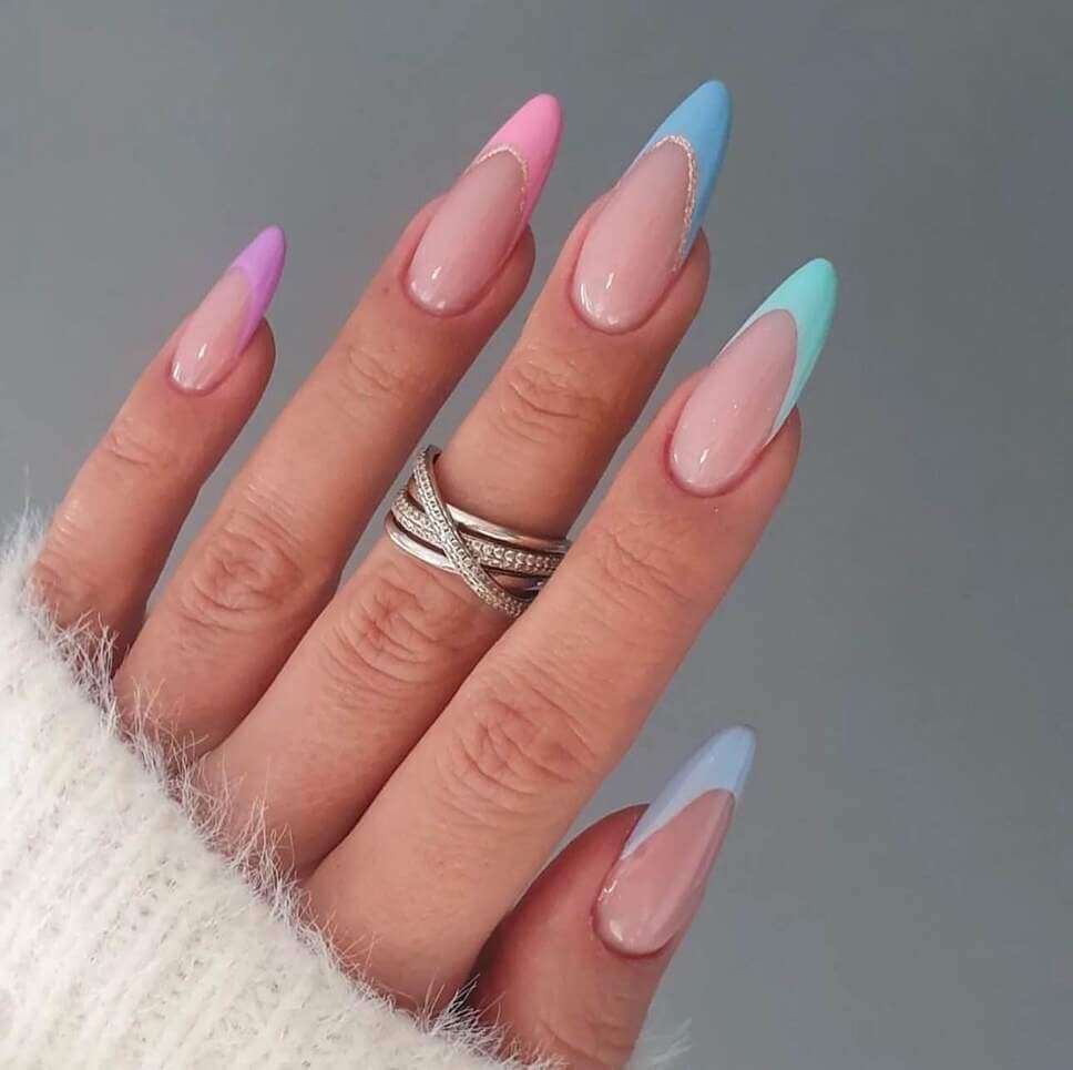 gradient pastel nail ideas