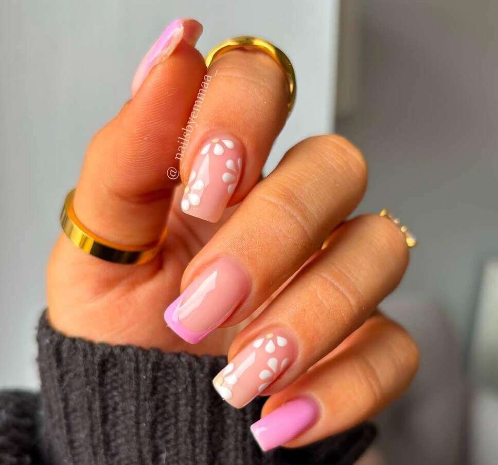 pink pastel nails