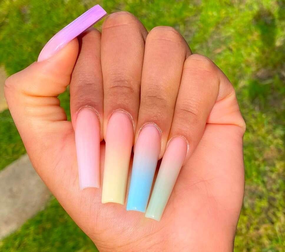 pastel ombre nail designs