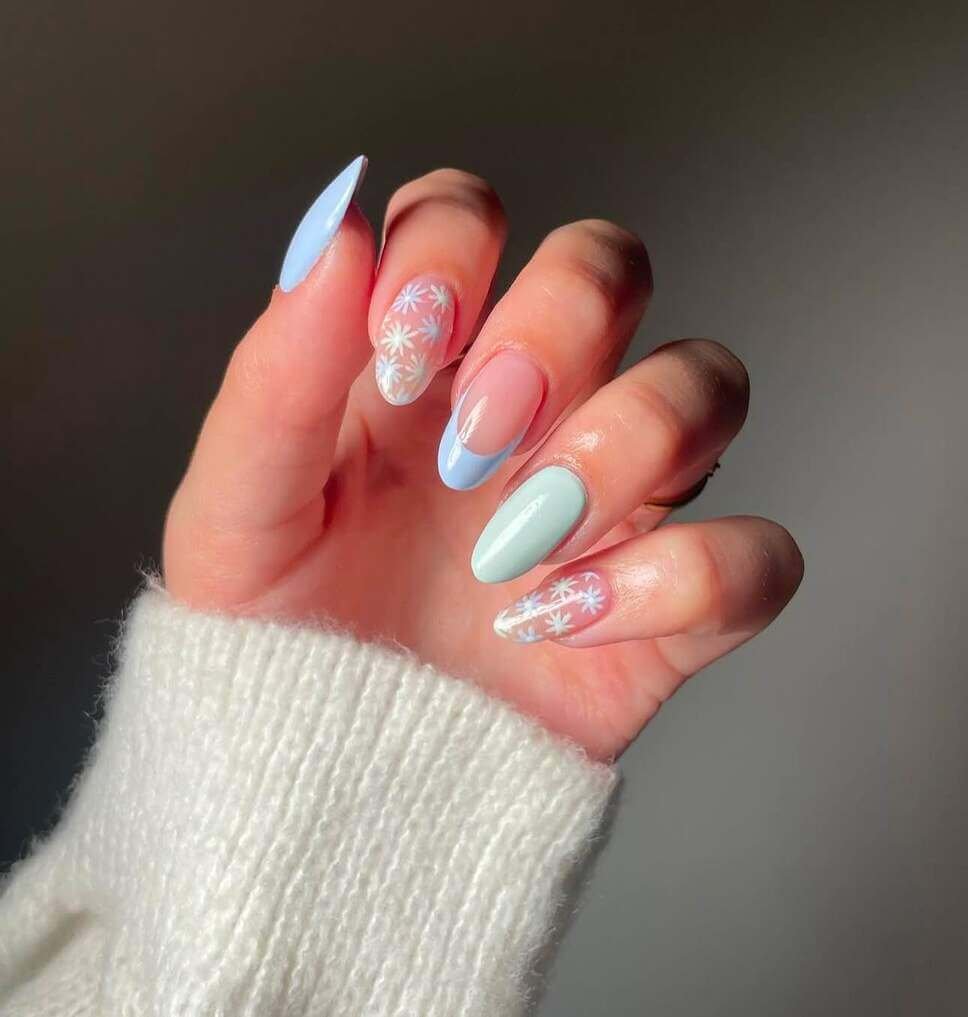 pastel nail designs long nails