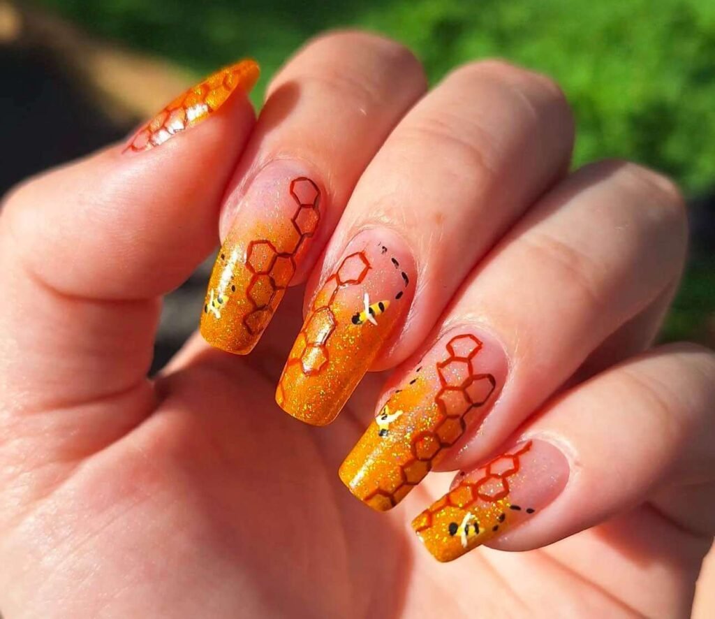 honeycomb nail designs