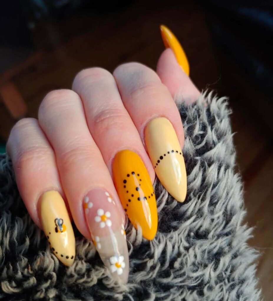 long bee nail designs