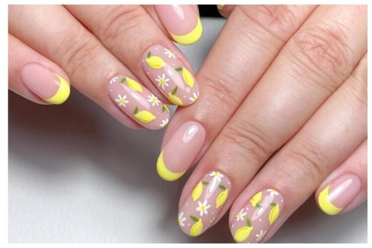 lemon nail designs