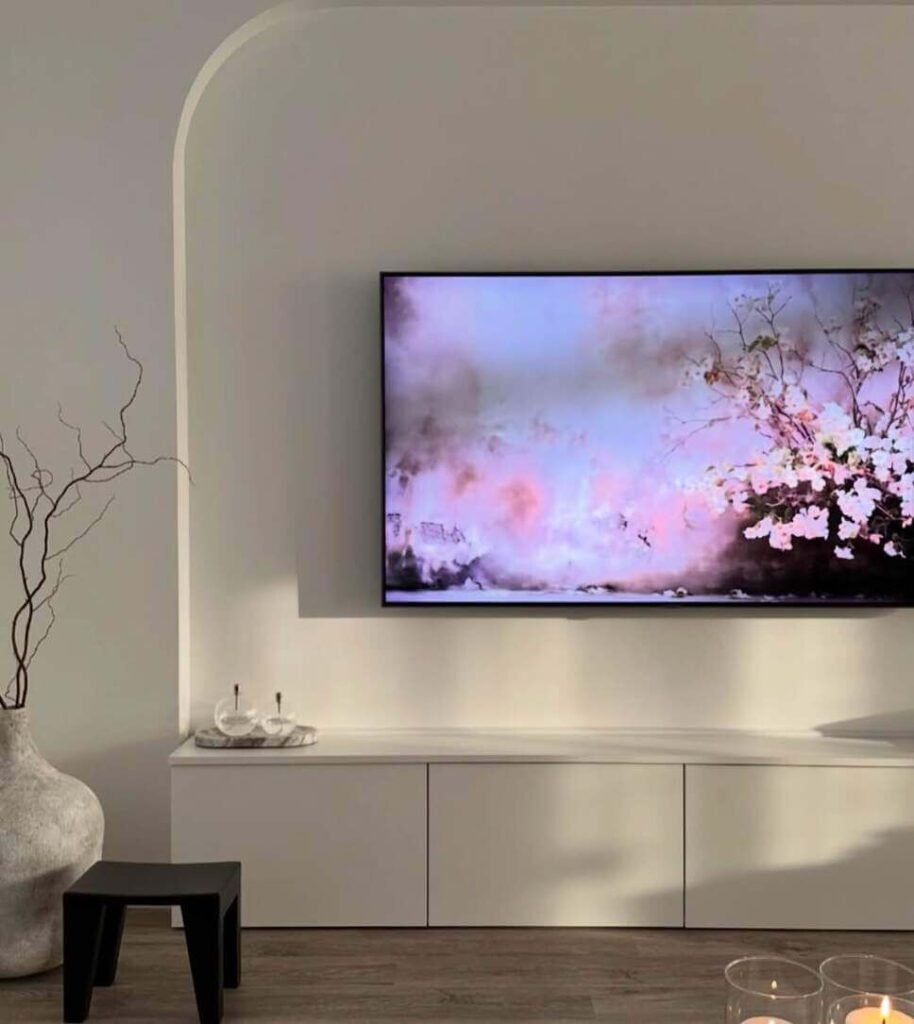 living room tv wall ideas in an alcove