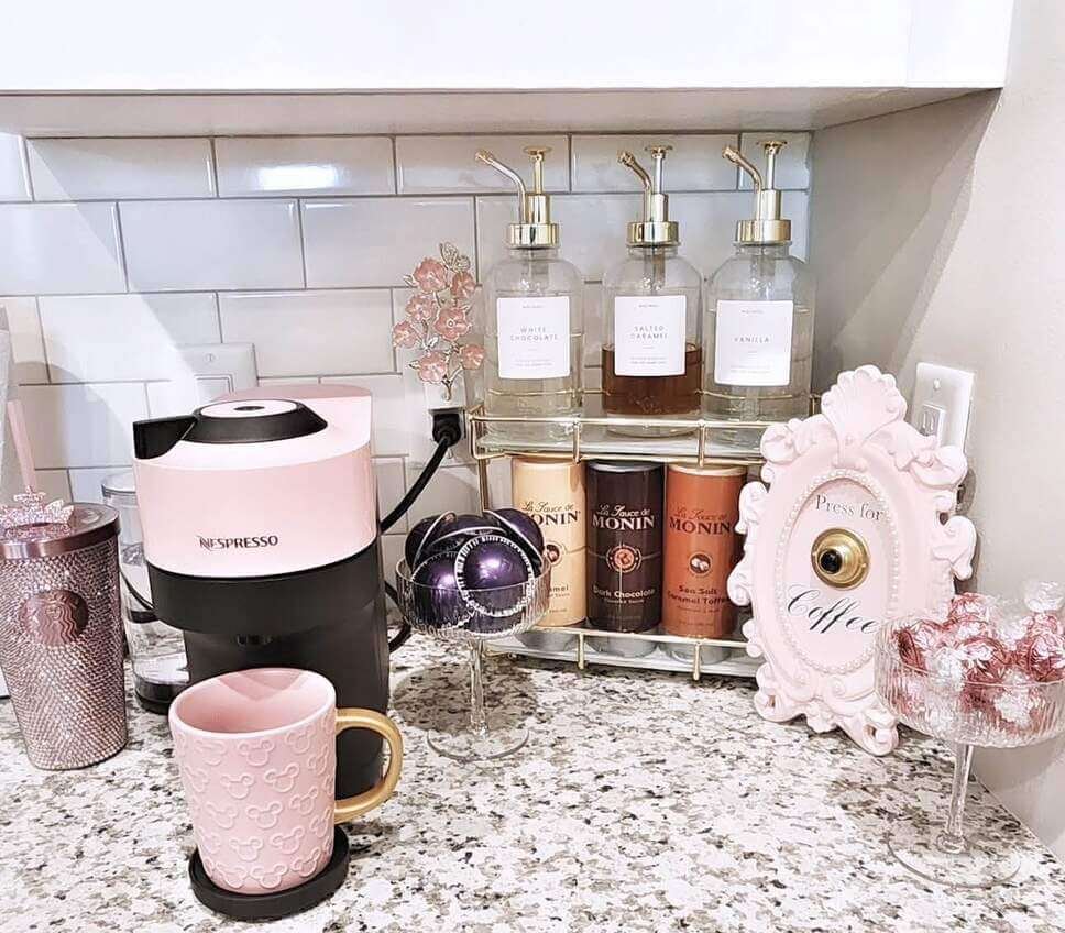Nespresso coffee station ideas kitchen countertop