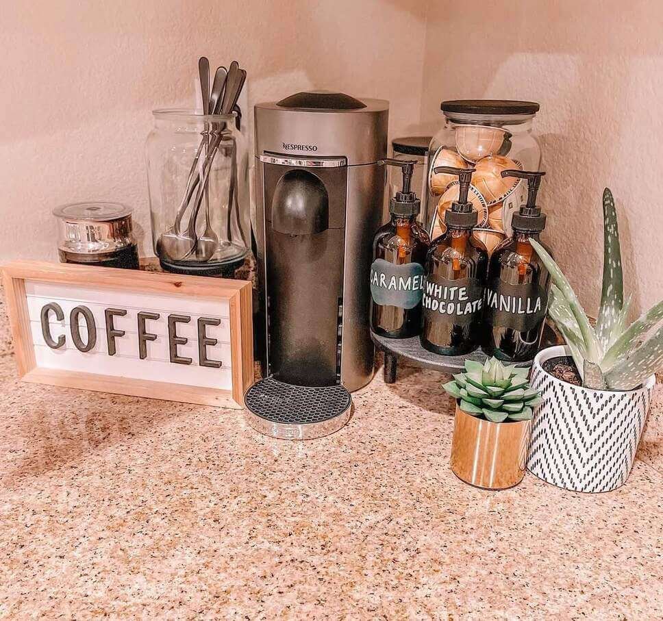 Nespresso coffee station ideas