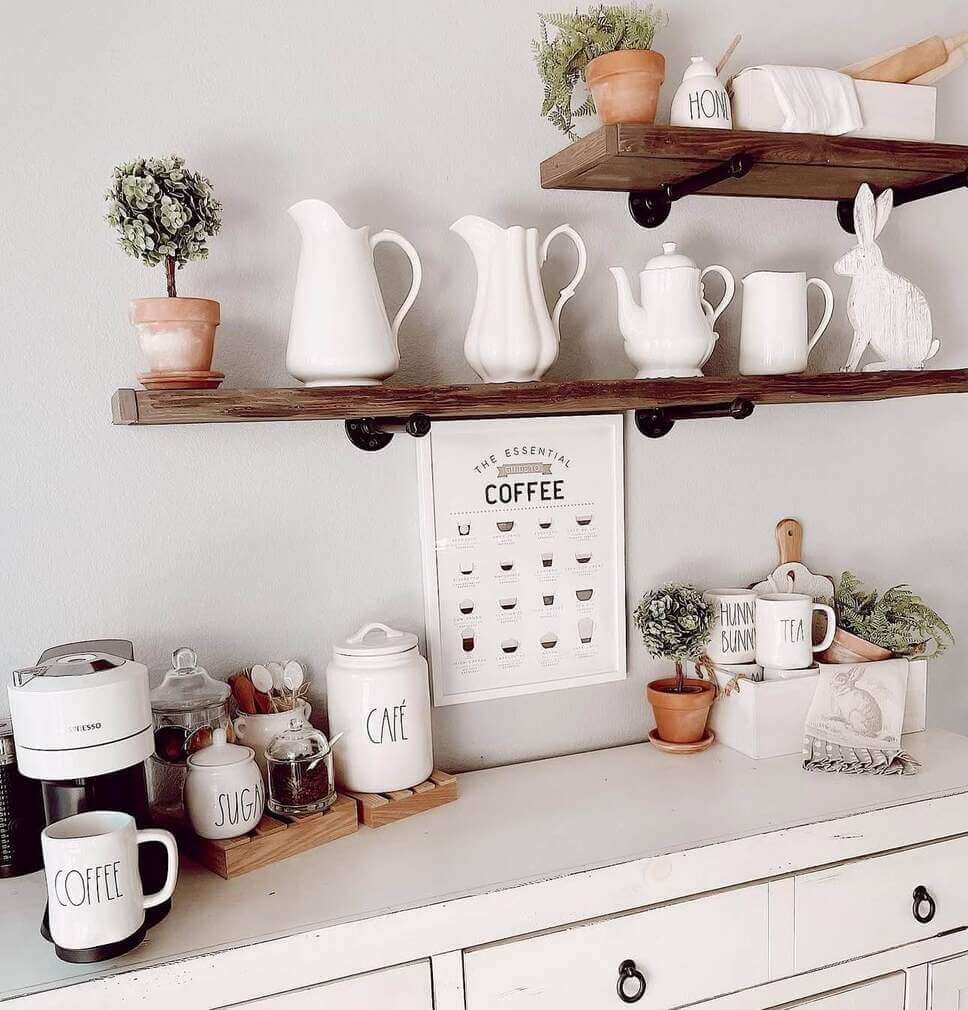 kitchen counter Nespresso coffee station