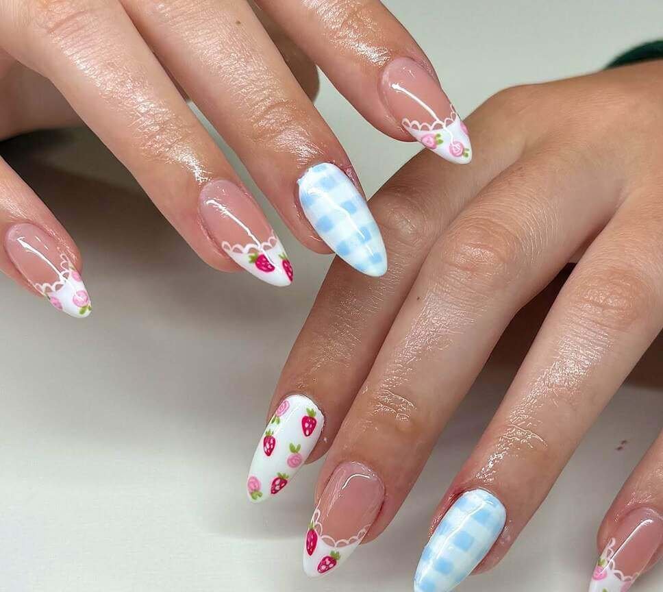 strawberry nail designs