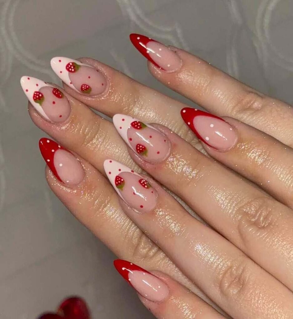 strawberry nail designs