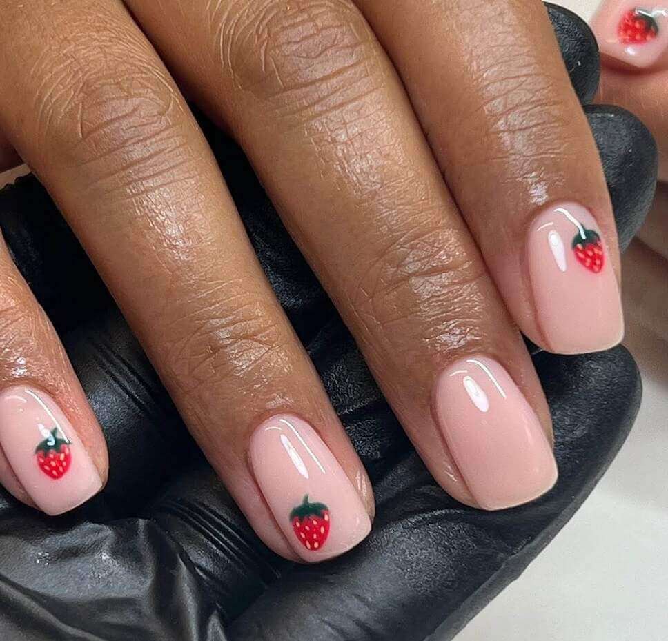 strawberry nail ideas