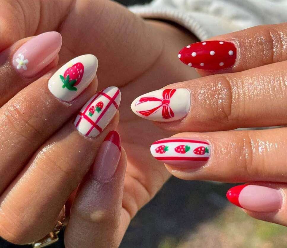 strawberry nail ideas